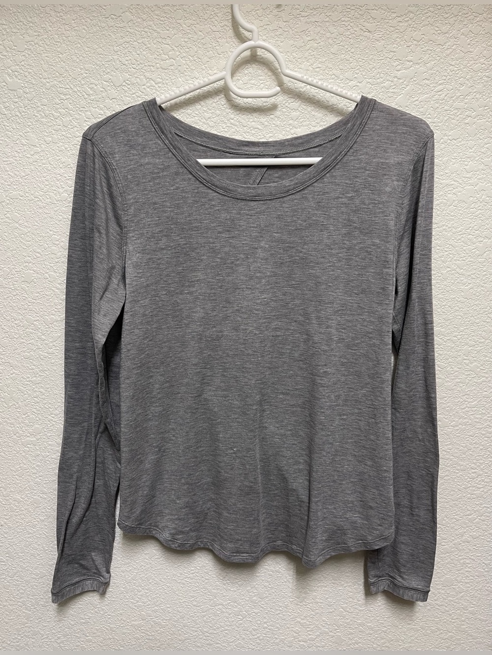 LULULEMON Wild Twist Open Back Long Sleeve Heathered Core Grey